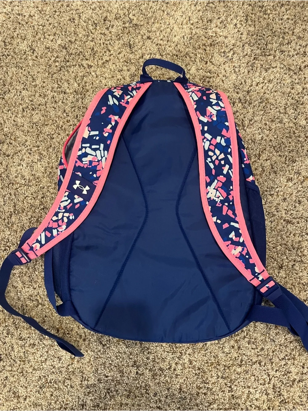 Under Armour Navy Pink Multi-Print Backpack